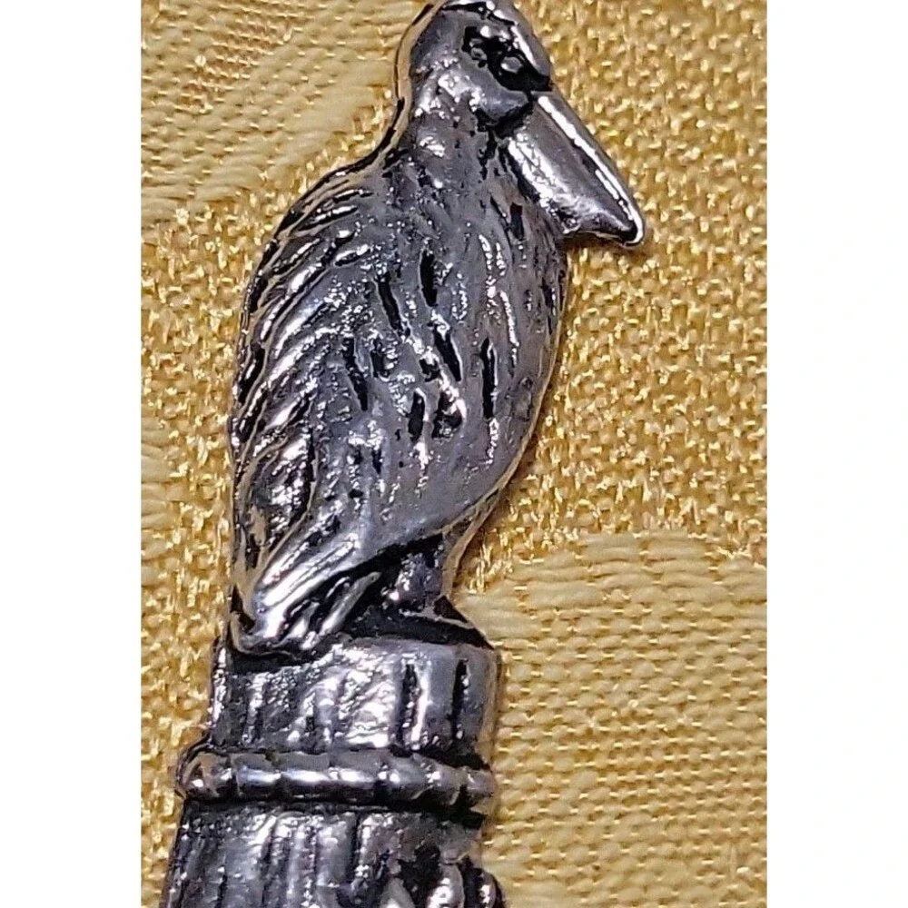 Vintage G&S Pewter Bird Pendant Signed G&S ~2” Charm - Handmade